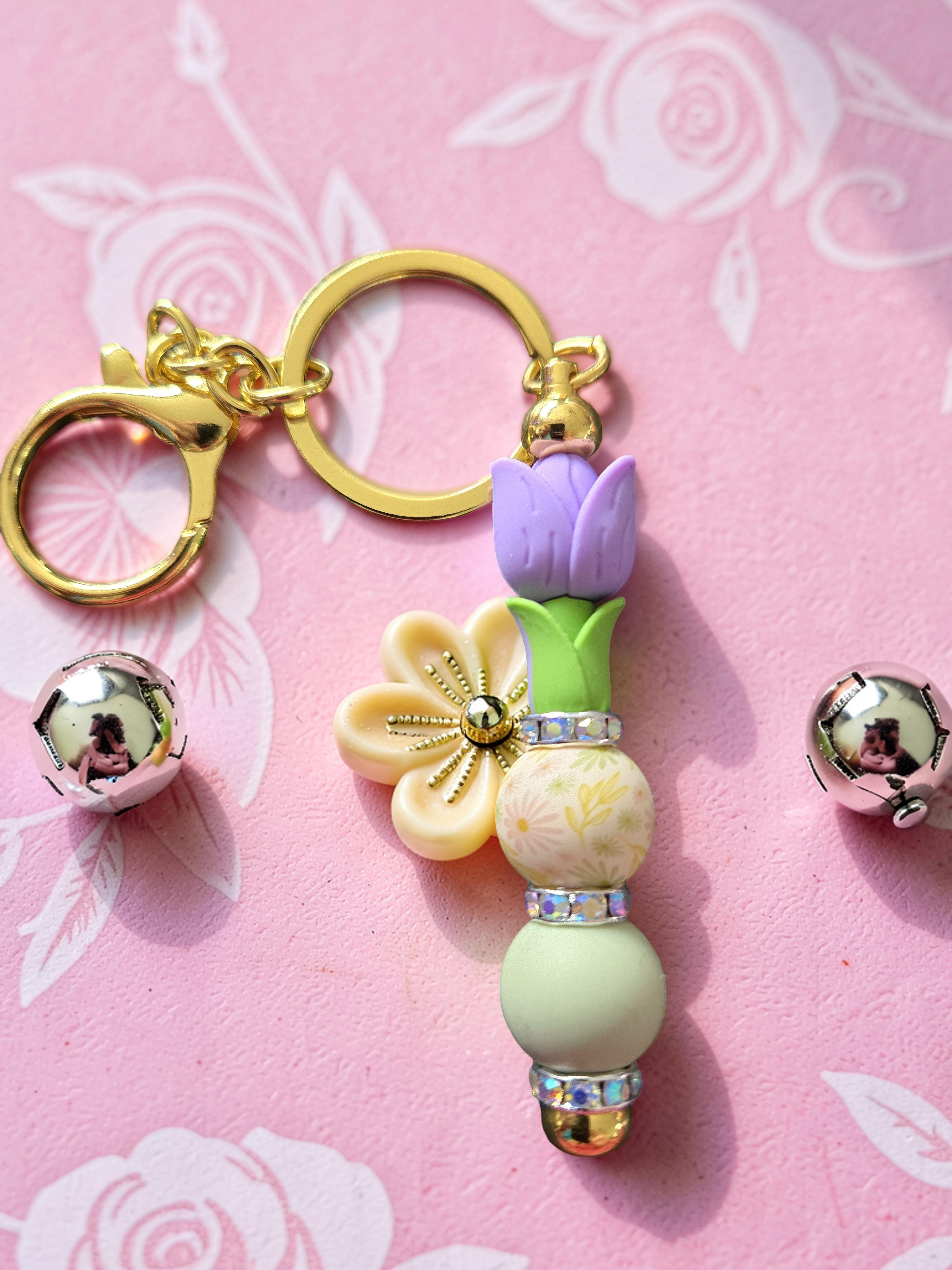 Blooming Tulip Keychain