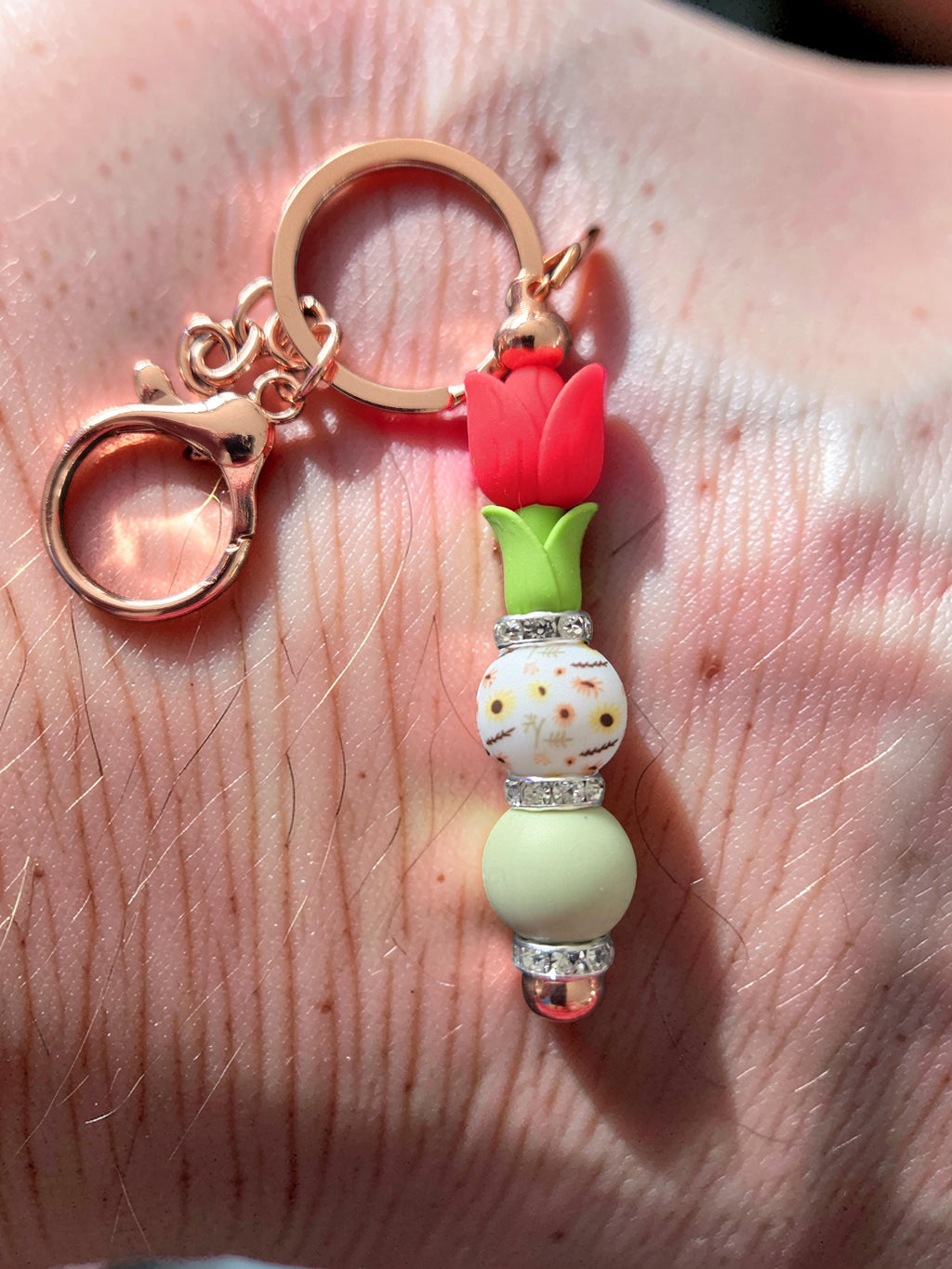 Blooming Tulip Keychain