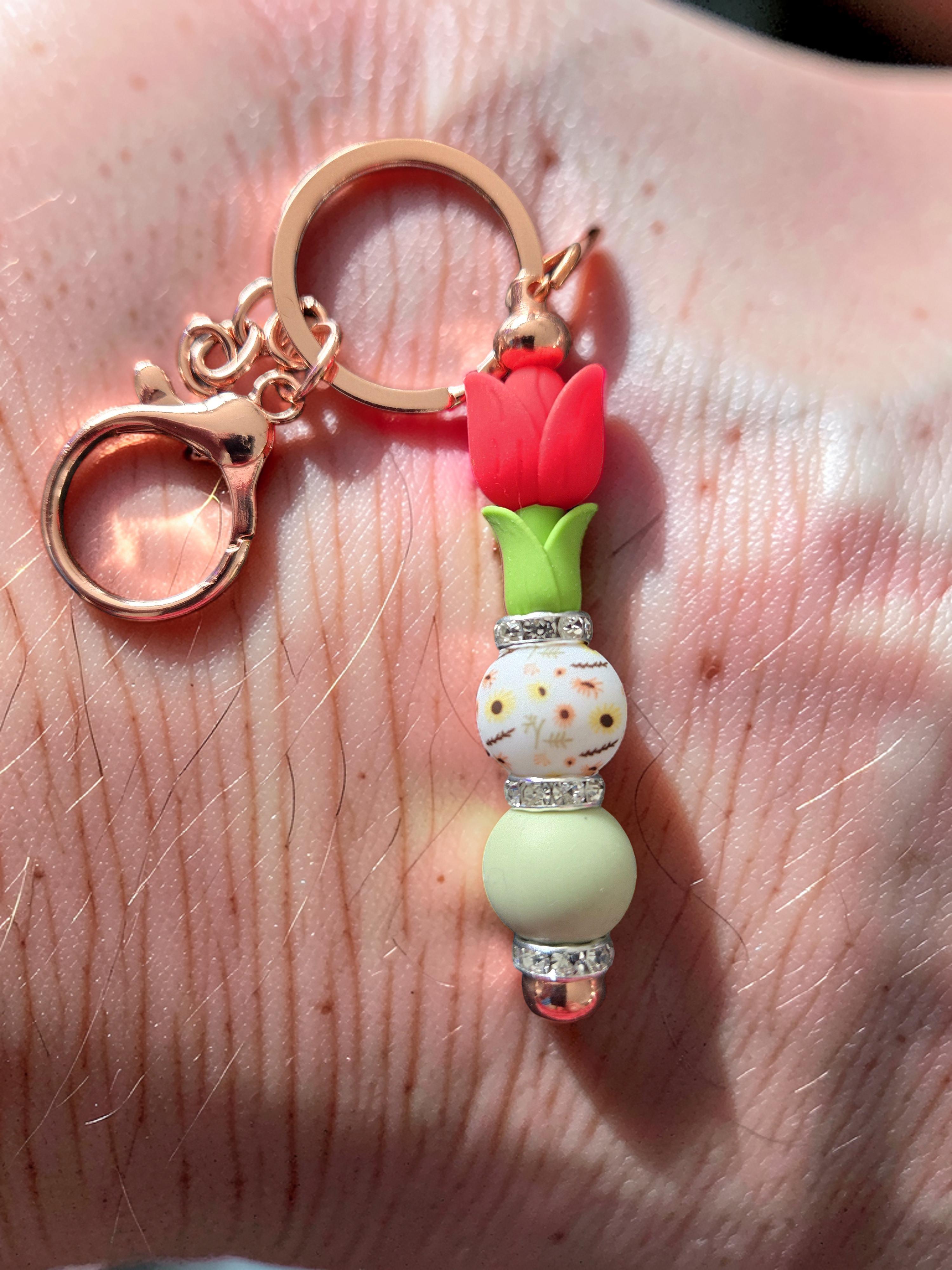 Blooming Tulip Keychain
